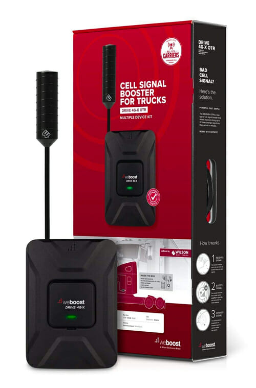 weBoost 4G-X OTR cell phone signal booster for a truck camper