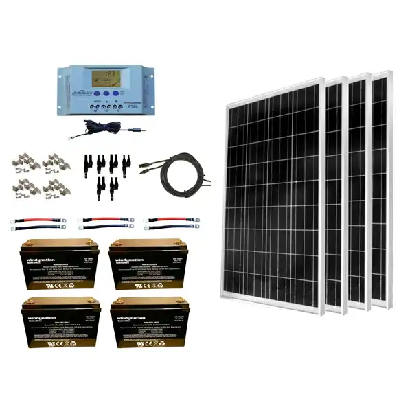400W WindyNation Solar Kit with Batteries