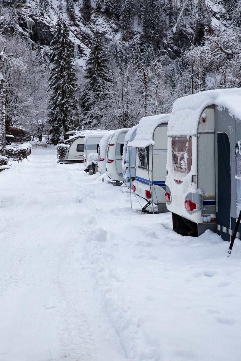 RV winter parking storage