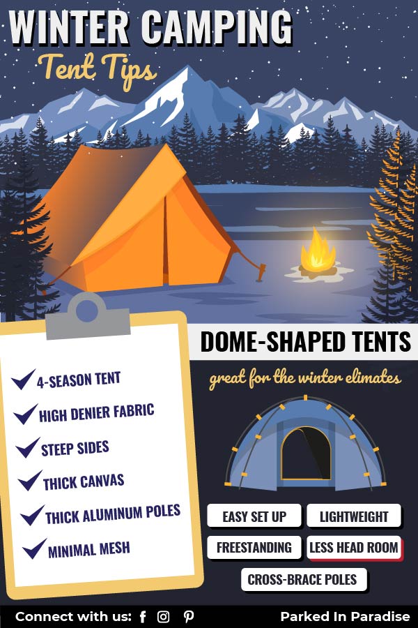 tips for camping in snow during winter