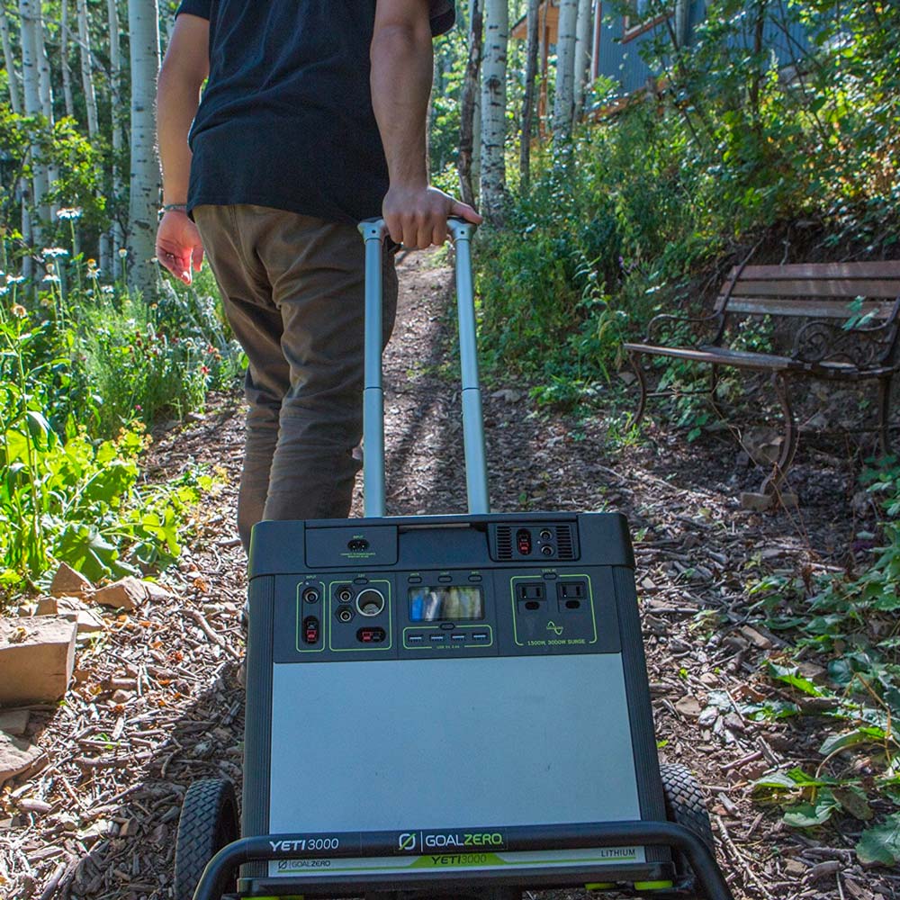 goal zero yeti 3000 portable power station for camping with solar power