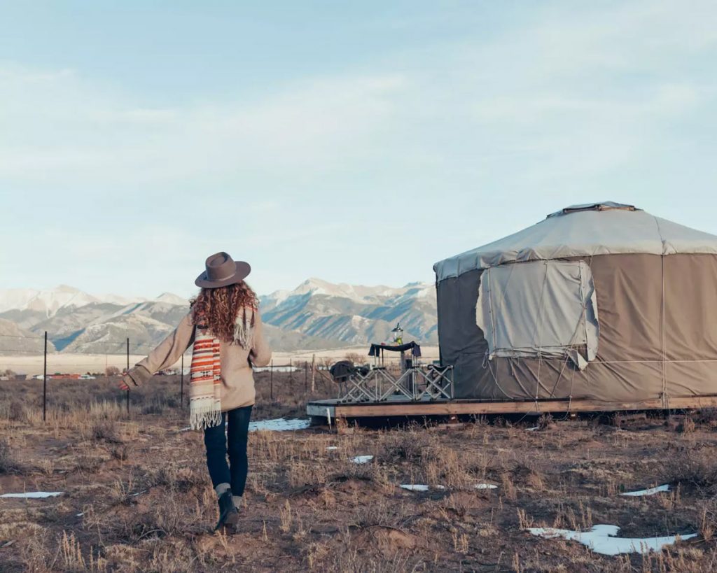 modern yurt camping in the usa