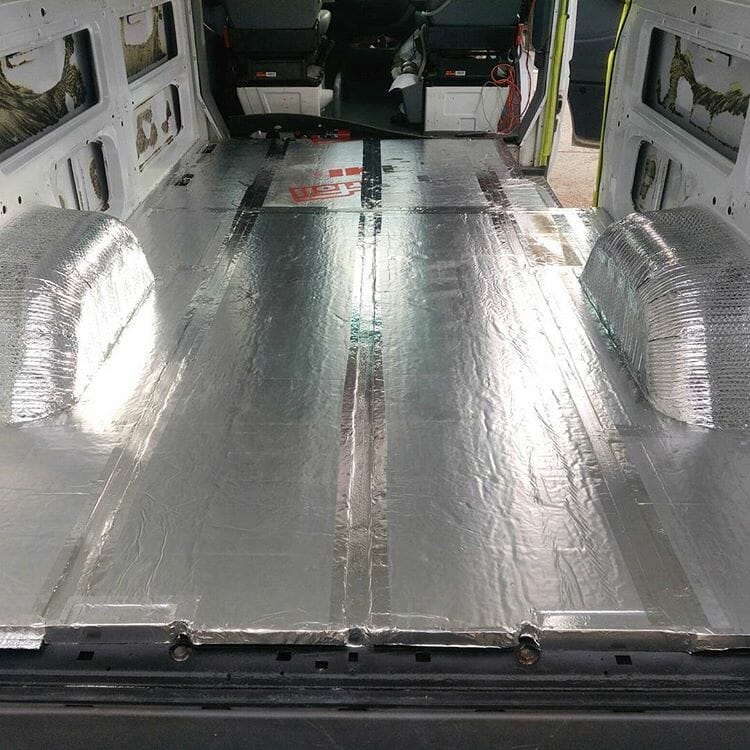 Insulating the floor of a camper van conversion