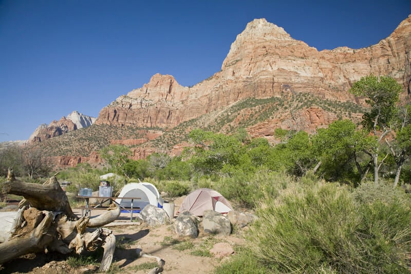 south campground in zion national park